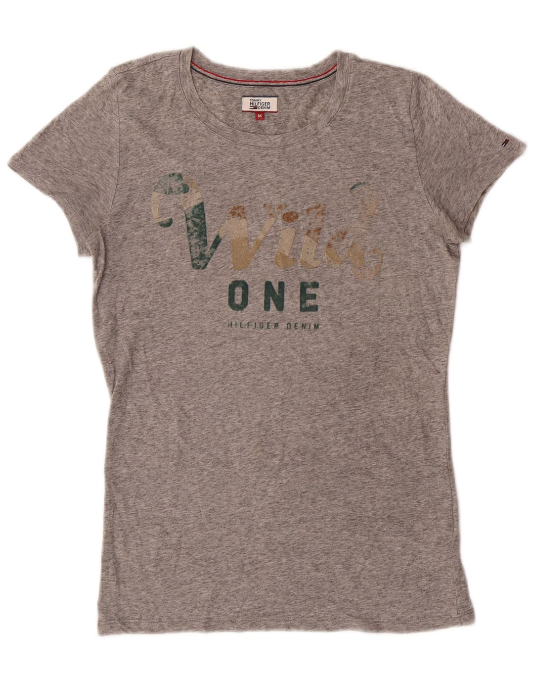 Tricou grafic Tommy Hilfiger pentru femei Top UK 12 Medium Gri Poliester