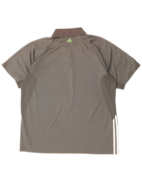 Tricou polo pentru bărbați ADIDAS Rolando Carros XL, gri cu dungi