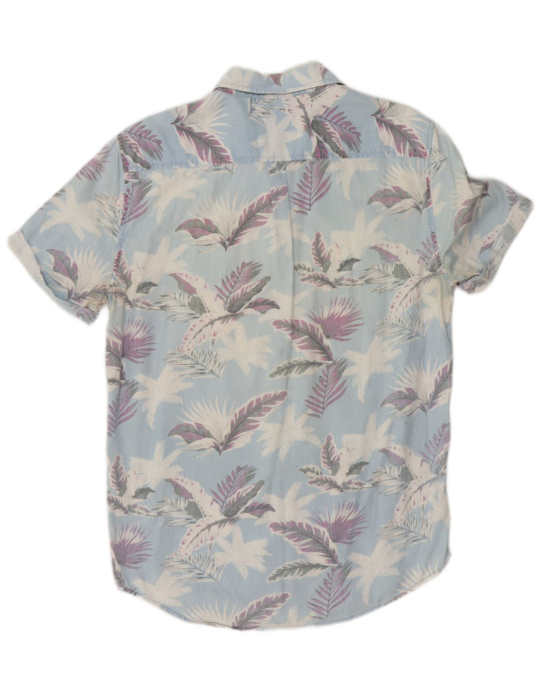 Cămașă Superdry pentru bărbați, cu mânecă scurtă, cu ajustare normală, din bumbac floral, albastru mediu