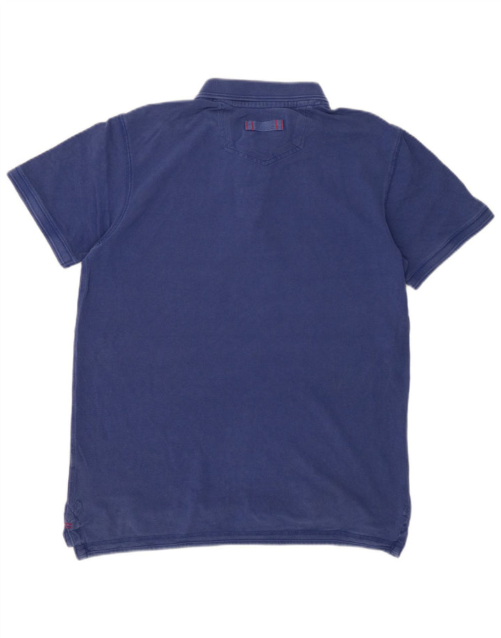 FAT FACE tricou polo pentru bărbați, bumbac albastru mediu