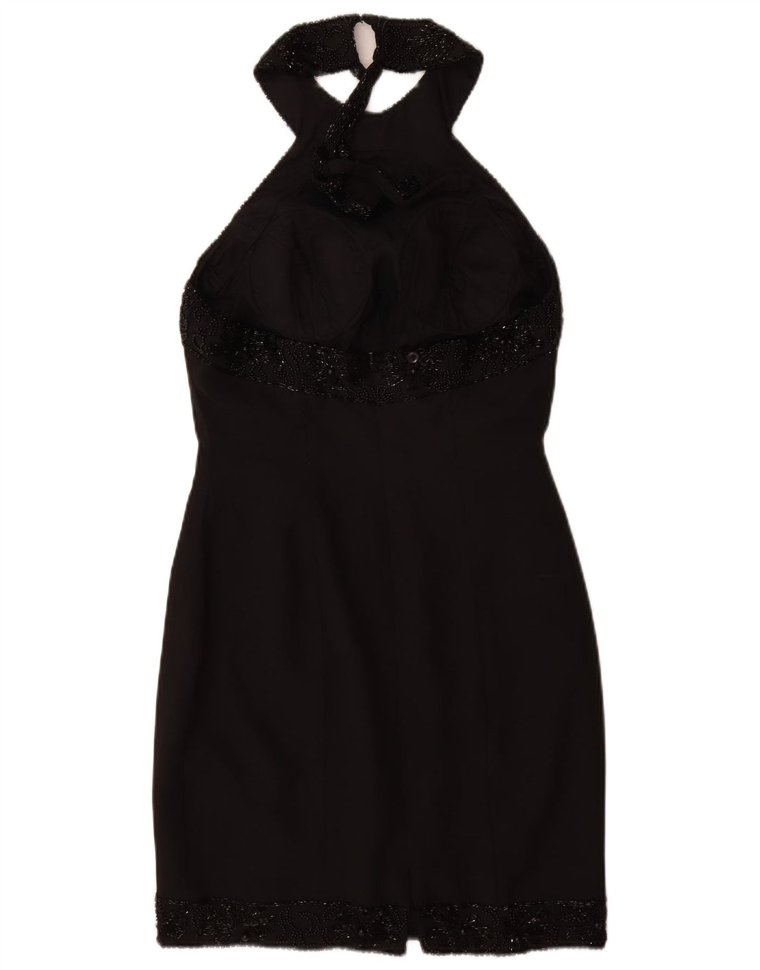 VINTAGE Rochie Halter pentru femei UK 12 Medium Black