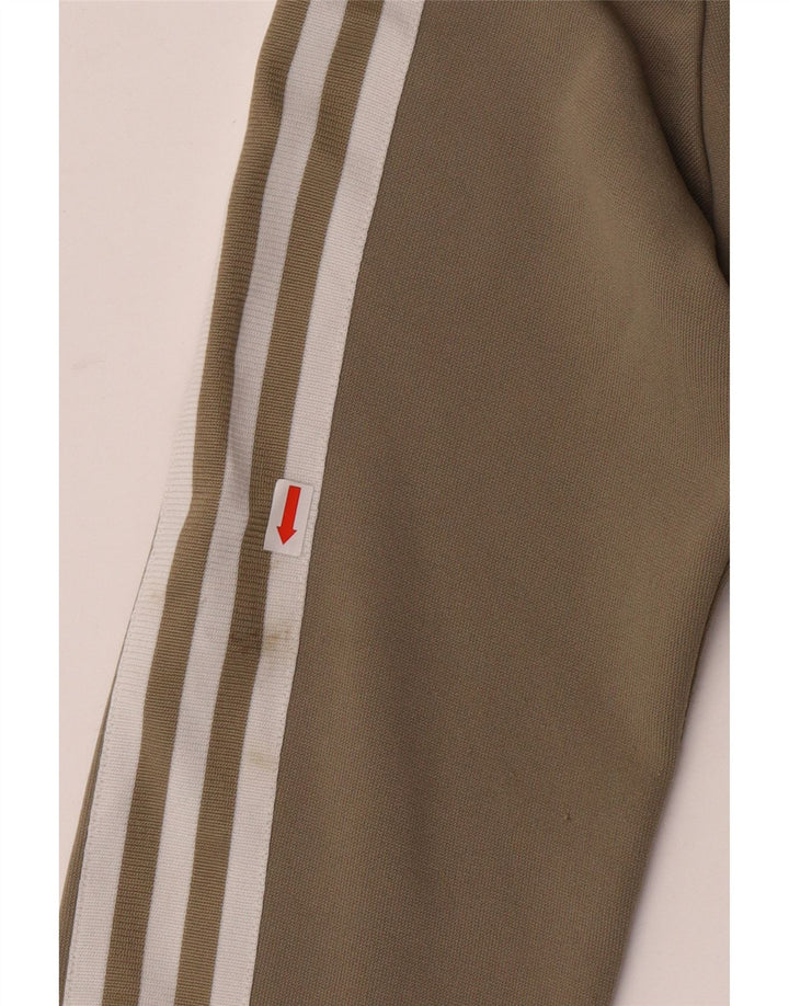 Pulover Adidas pentru femei, cu fermoar, UK 12 Poliester kaki mediu