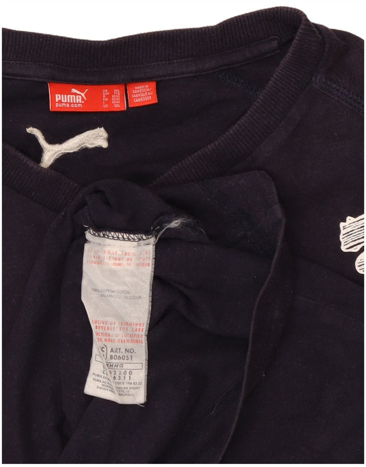 Tricou cu mânecă lungă Puma pentru bărbați, 2XL, bleumarin, bumbac