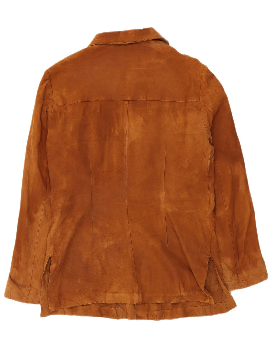 Jachetă vintage de piele intoarsa pentru femei UK 12 maro mediu clasic