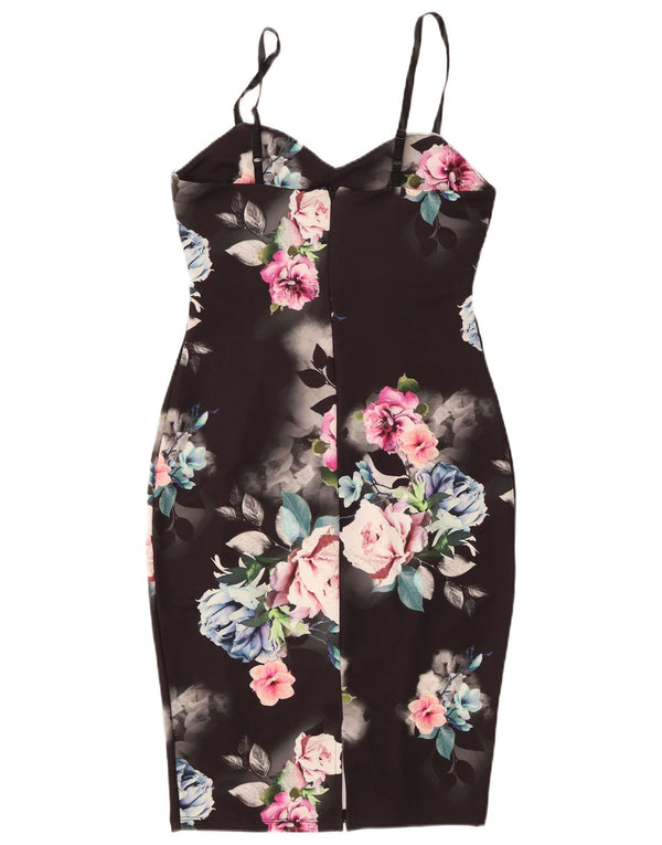Rochie bodycon fără mâneci pentru femei Lipsy UK 10 Poliester floral negru mic