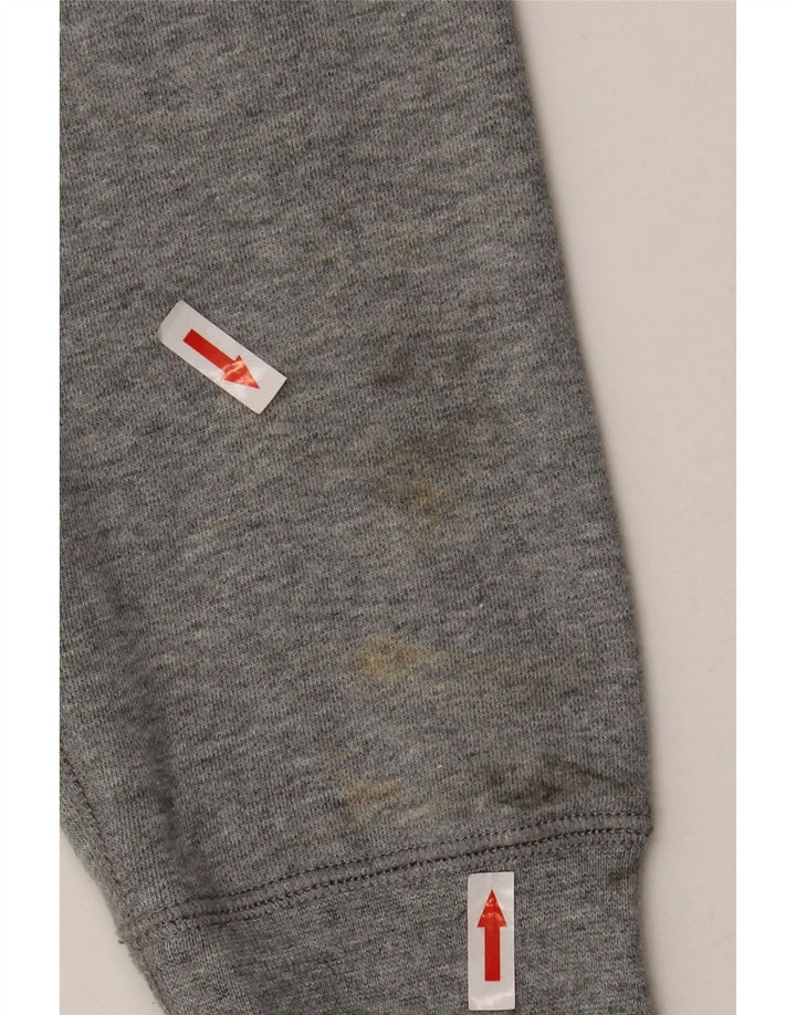 Pulover Nike pentru bărbați cu capota cu grafică, bumbac cu pete, gri mediu