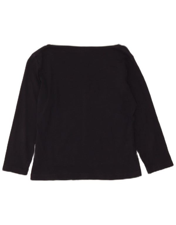 Crop Top pentru femei Guess, mânecă 3/4 UK 18 XL, bumbac bleumarin