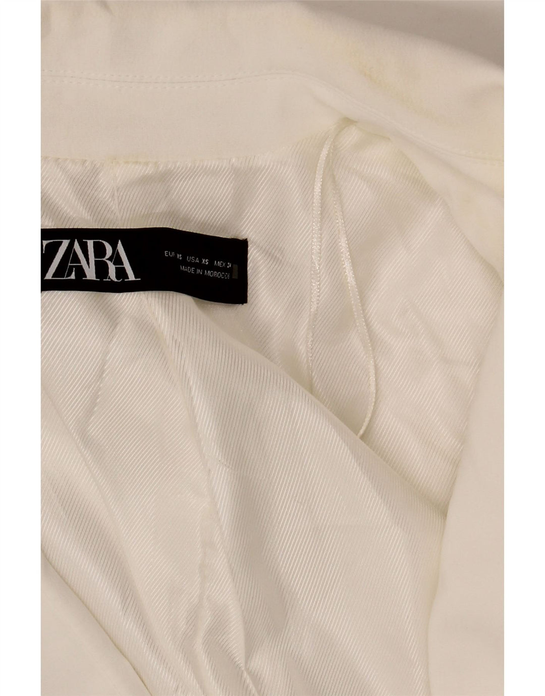 Jachetă blazer supradimensionată pentru femei Zara UK 6 XS Poliester alb