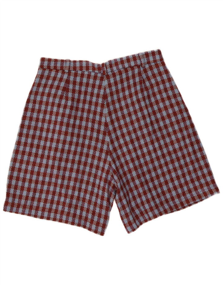 Pantaloni scurți casual vintage pentru femei IT 42 Medium W28 Burgundy Houndstooth