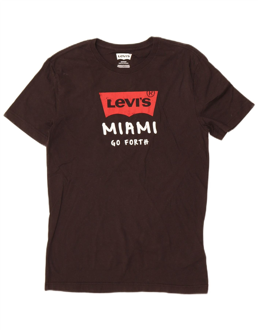Tricou cu grafic Miami Levi's pentru bărbați Top mic din bumbac negru