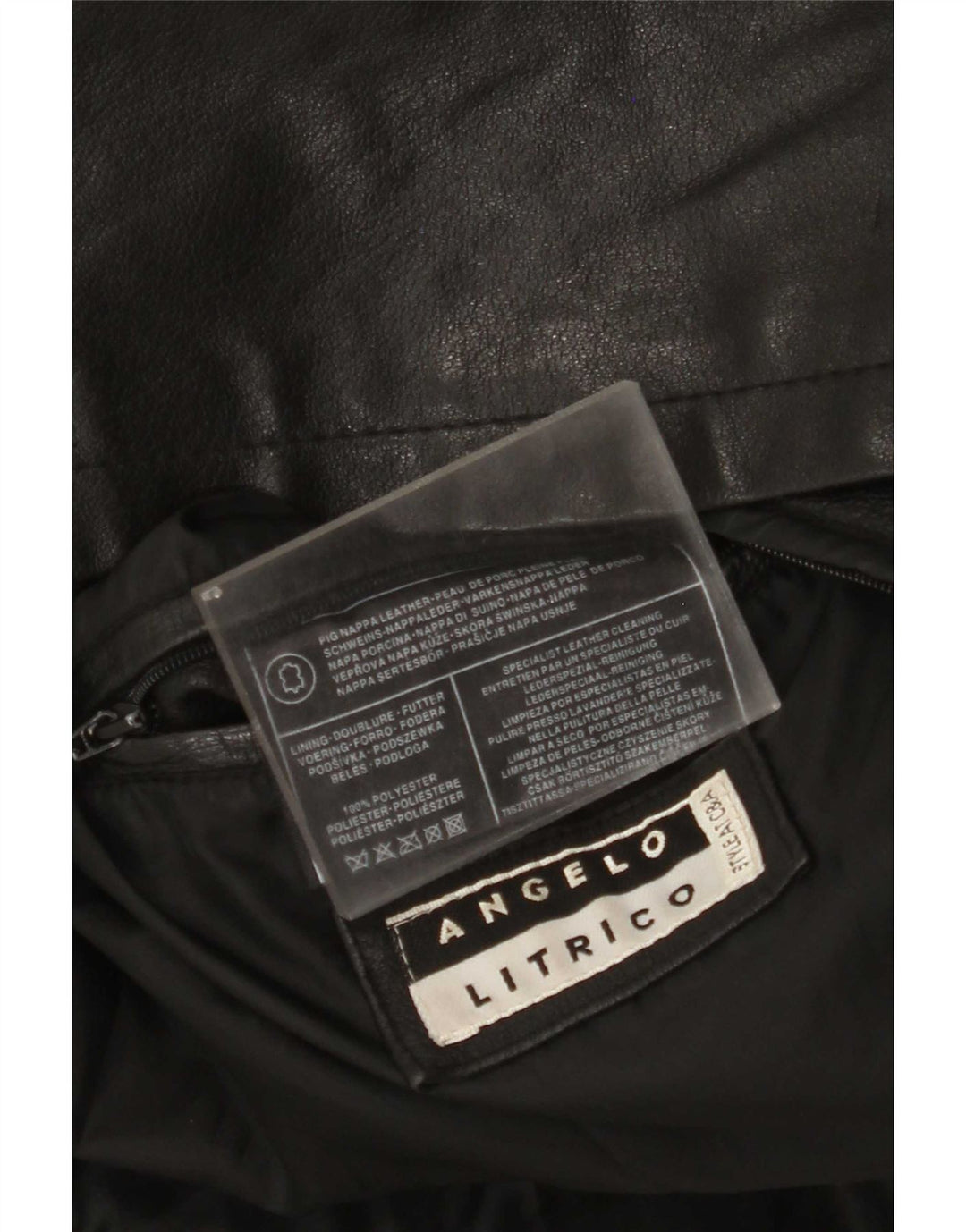 Jachetă de piele pentru bărbați Angelo Litrico UK 38 Medium Black
