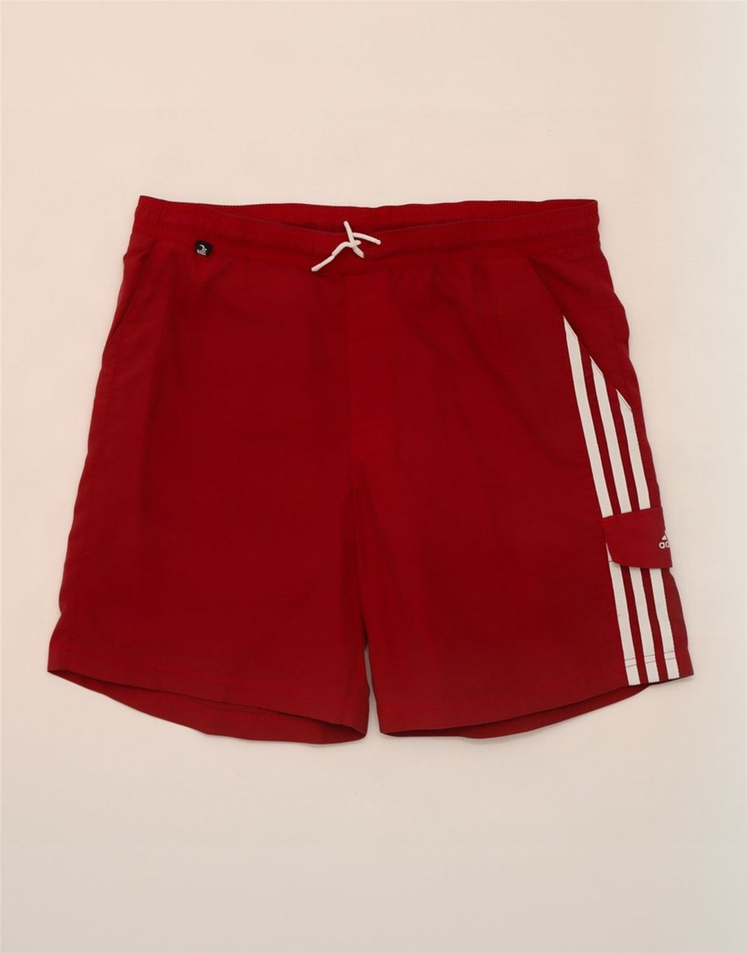 Pantaloni scurți de înot Adidas pentru bărbați, poliester maro mediu