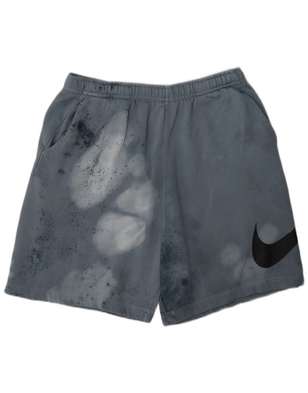 Pantaloni scurți sport Nike pentru bărbați Acid Wash 2XL, bumbac cu pete albastre