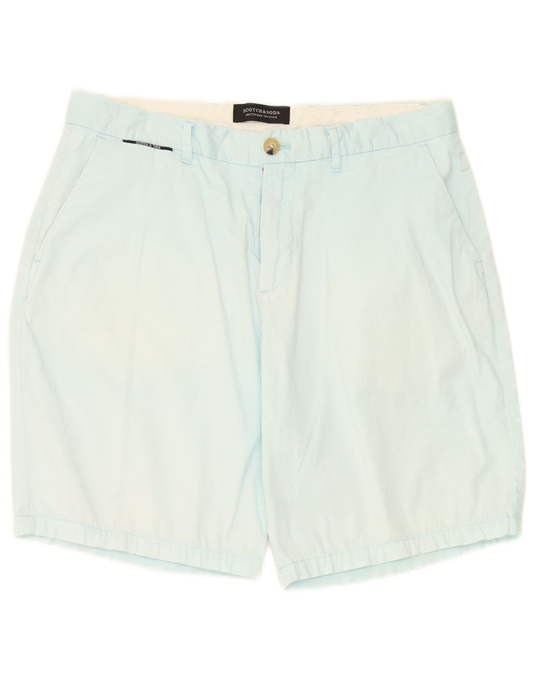 Scotch & Soda Pantaloni scurți chino pentru bărbați W31, bumbac albastru mediu