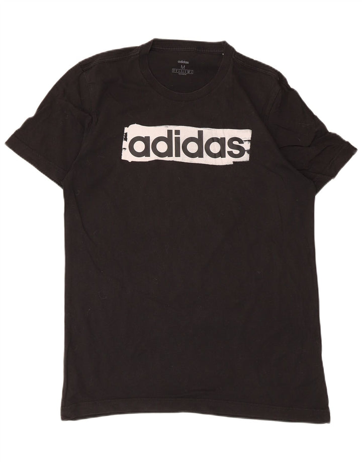 Tricou grafic Adidas pentru bărbați Top mediu negru bumbac