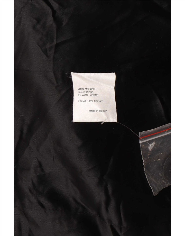 Karen Millen Palton dublu pentru femei Marea Britanie 10 Lână neagră cu oase mici