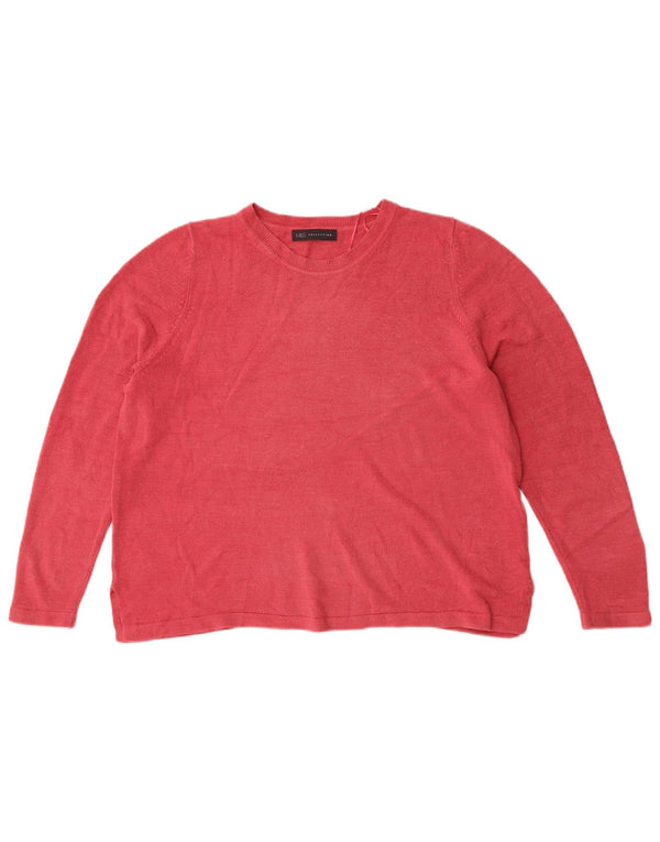 Pulover pentru femei Marks & Spencer, cu gât de barcă, UK 18 XL, roșu acrilic