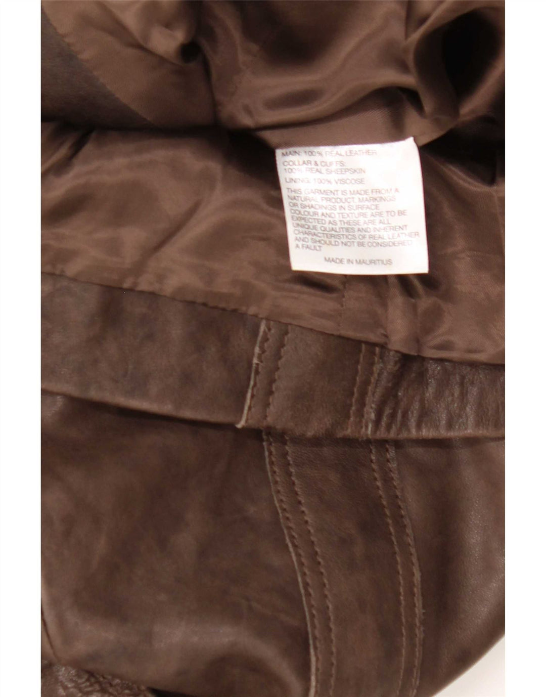 Jachetă de piele pentru femei Karen Millen UK 12 maro mediu