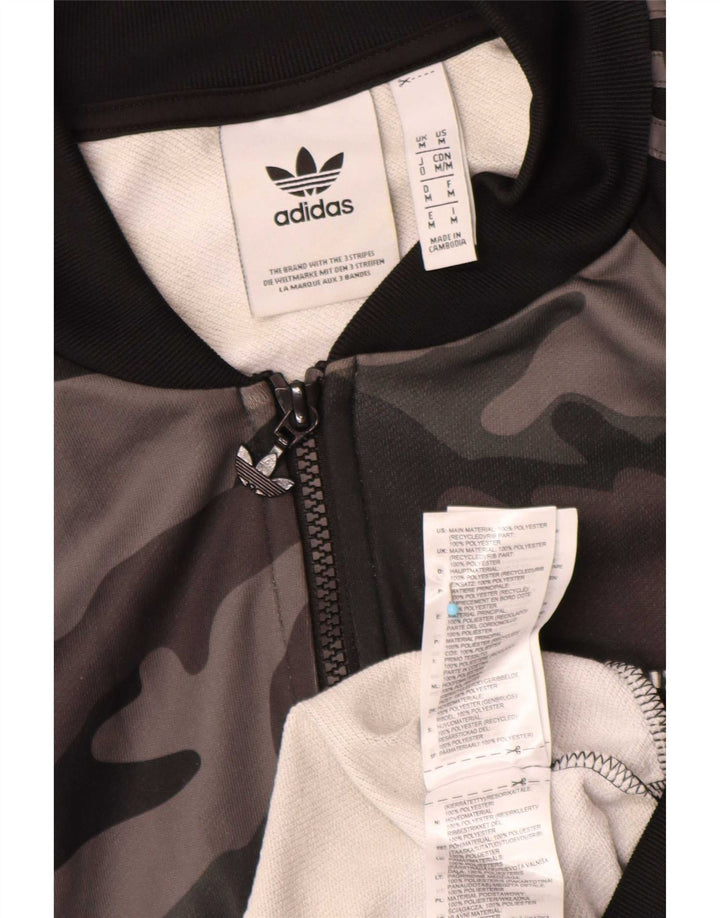 Jachetă de trening pentru bărbați Adidas, gri mediu, poliester de camuflaj Sport