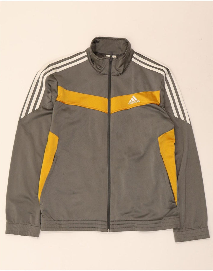 Jachetă de trening pentru bărbați Adidas, gri mic, poliester color bloc