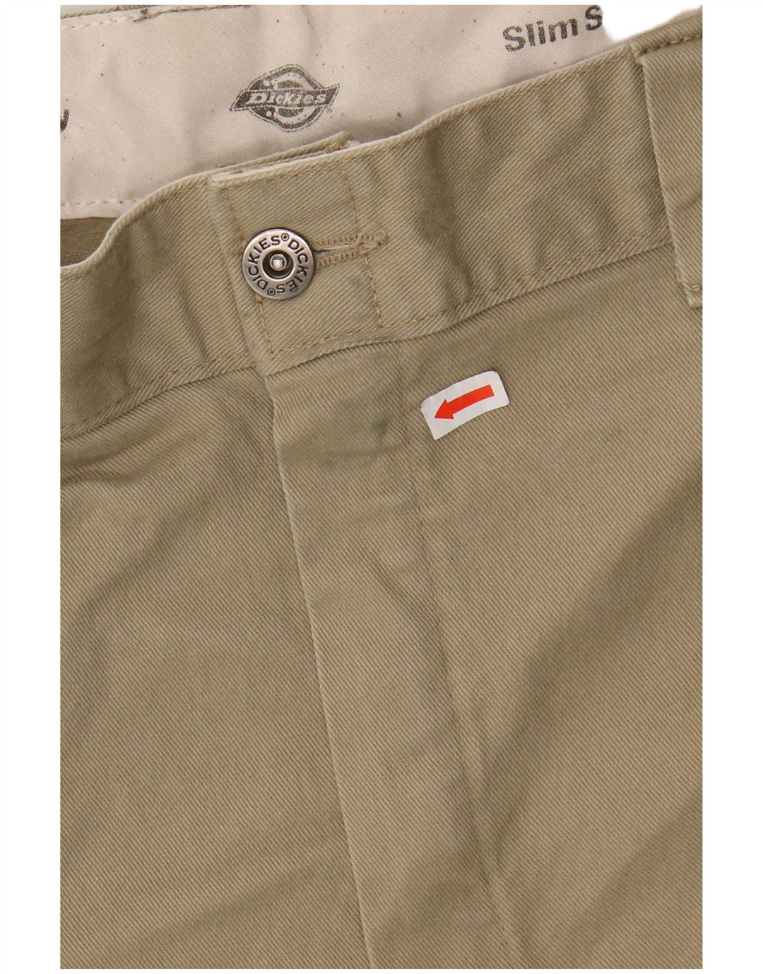 DICKIES Pantaloni chino slim skinny pentru bărbați L38 L34 bumbac bej