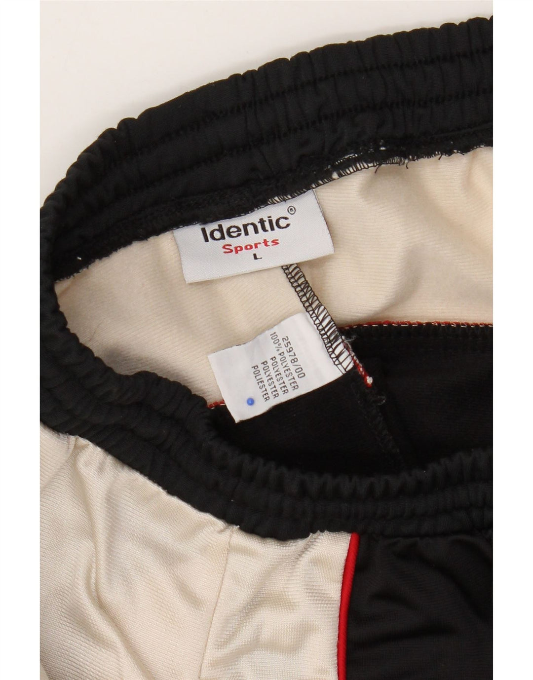 Pantaloni de trening Identic pentru bărbați, mari, negru, poliester color bloc