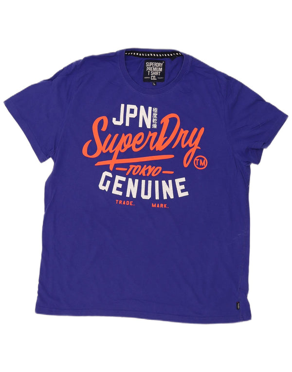 Tricou grafic pentru bărbați Superdry Top 2XL Bumbac albastru