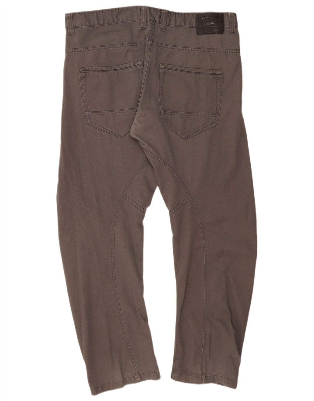 Pantaloni casual drepti pentru bărbați JACK & JONES W38 L32 poliester gri