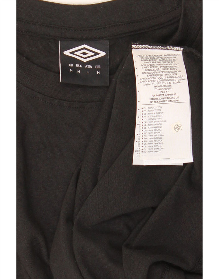 Umbro Tricou Bărbați Top Mediu Negru Bumbac