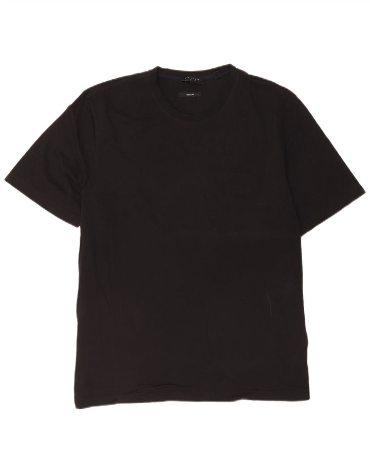 Tricou obișnuit pentru bărbați Ted Baker Mărimea 4 mare, bumbac negru