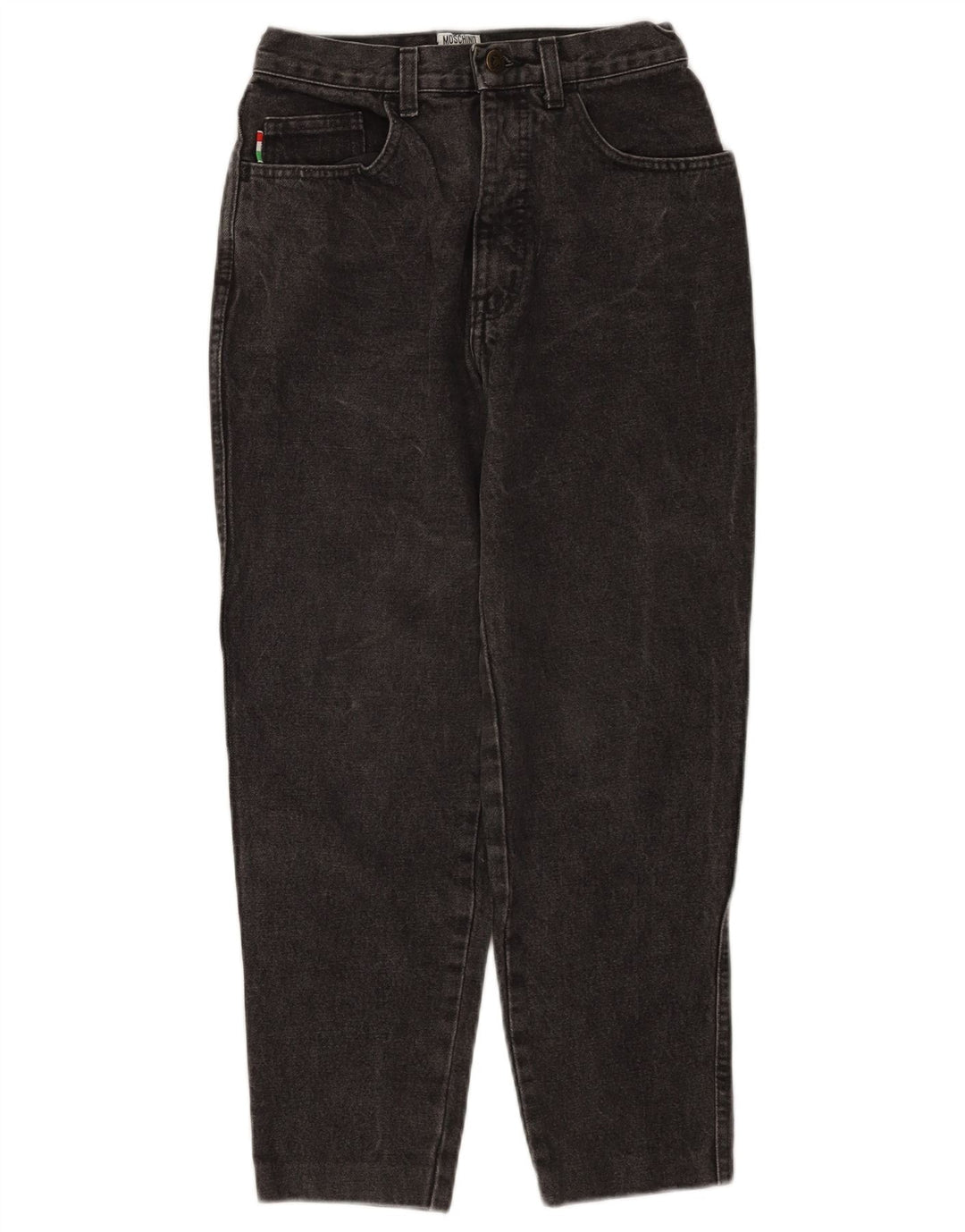 Blugi tăiați pentru femei Moschino W28 L25 bumbac negru