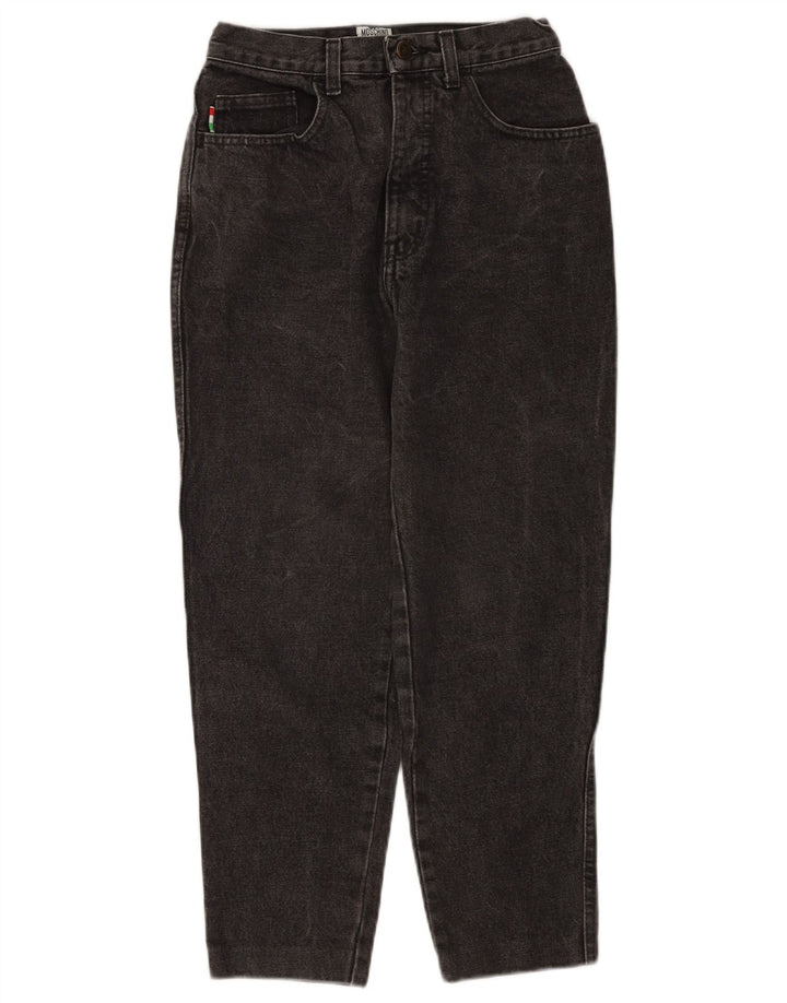 Blugi tăiați pentru femei Moschino W28 L25 bumbac negru