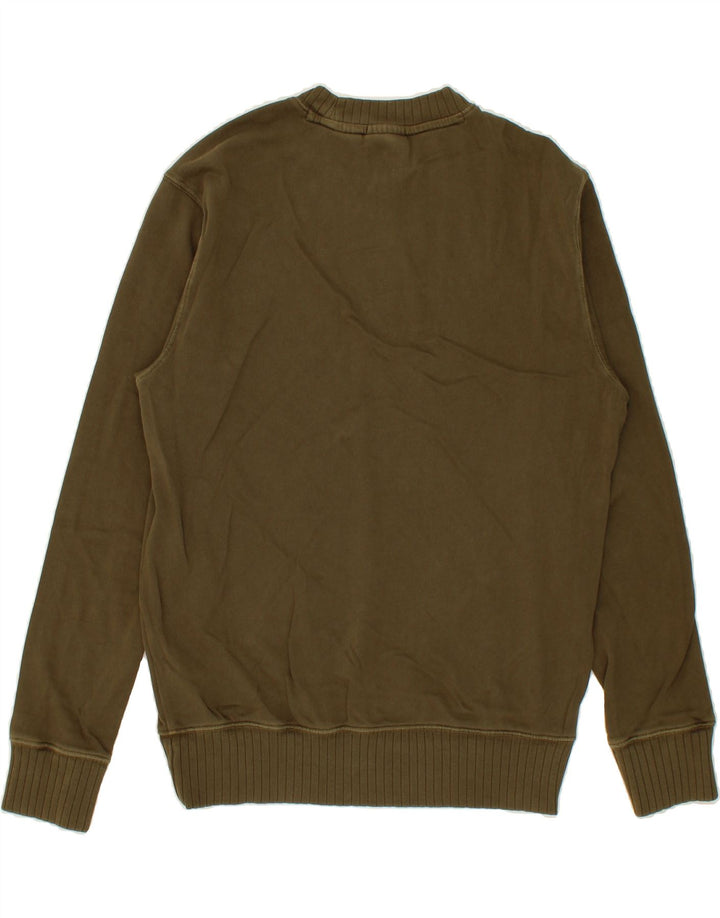 TIMBERLAND Mens Regular Fit Sweatshirt Jumper Small Khaki Cotton Vintage Timberland and Second-Hand Timberland from Messina Hembry 