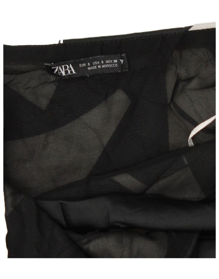 Mini rochie de soare pentru femei Zara UK 8 Small Black Geometric