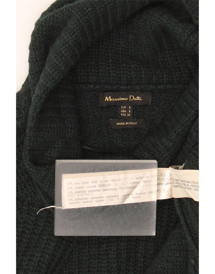 Pulover pentru femei Massimo Dutti cu gât rulat, UK 10, lână verde mică