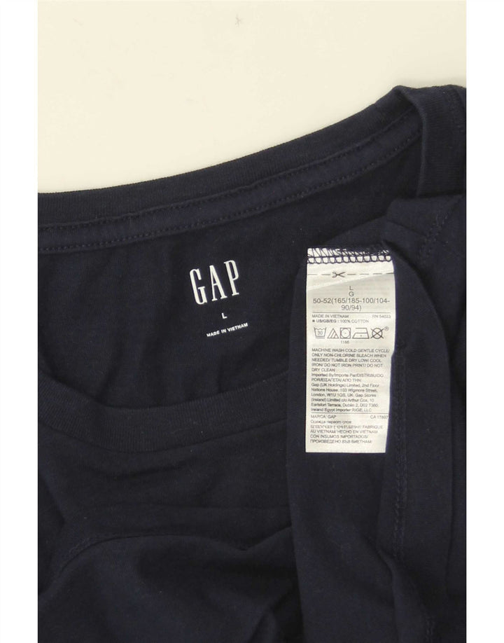 Tricou grafic Gap pentru bărbați Top mare din bumbac bleumarin