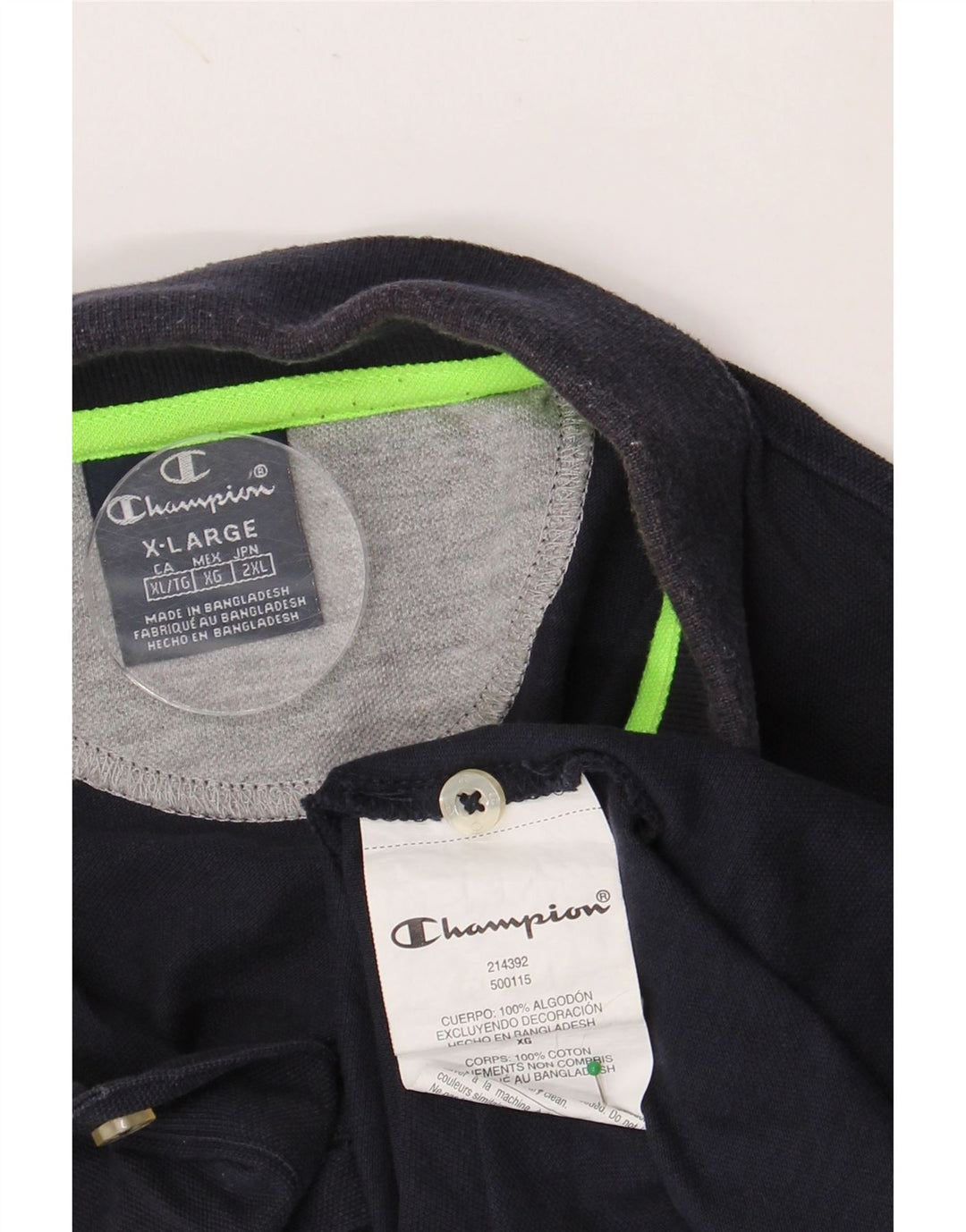 Cămașă polo pentru bărbați CHAMPION XL Bumbac bleumarin