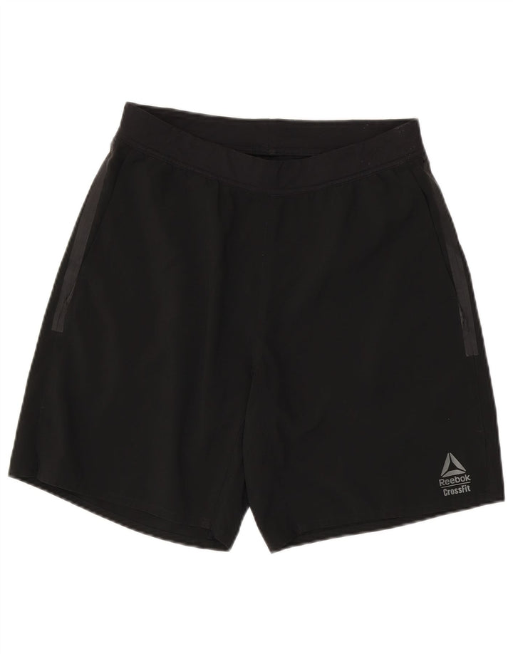 Pantaloni scurti sport pentru bărbați Reebok, poliester negru mic
