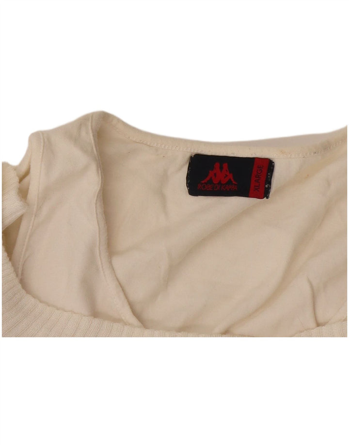 Pulover Kappa pentru femei cu gâtul cu barca UK 18 XL Alb