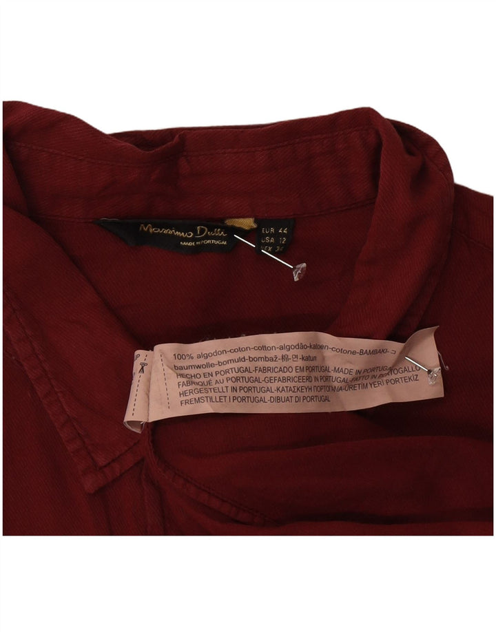 Cămașă Massimo Dutti Femei EU 44 XL Bumbac Burgundy