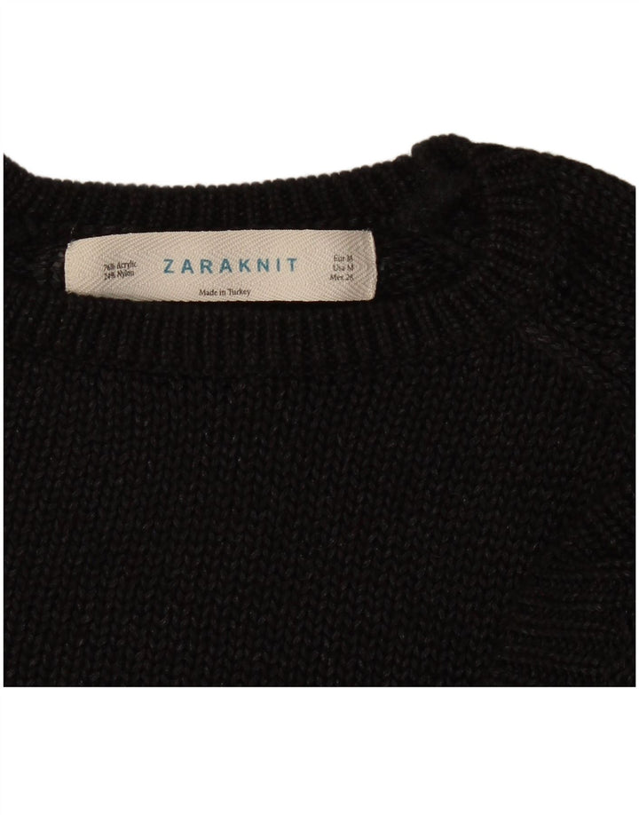 Pulover pentru damă Zara, cu gât turnut, UK 14 Medium Negru