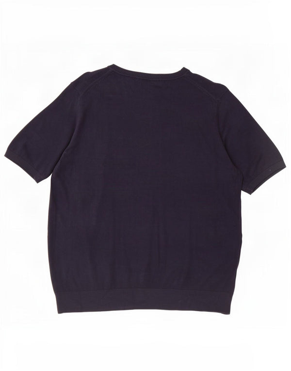 Pulover pentru femei Marks & Spencer cu decolteu triplu UK 18 XL bleumarin