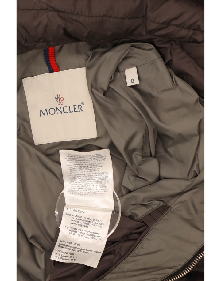 Jachetă căptușită cu glugă Moncler pentru femei Mărimea 0 XS poliamidă gri