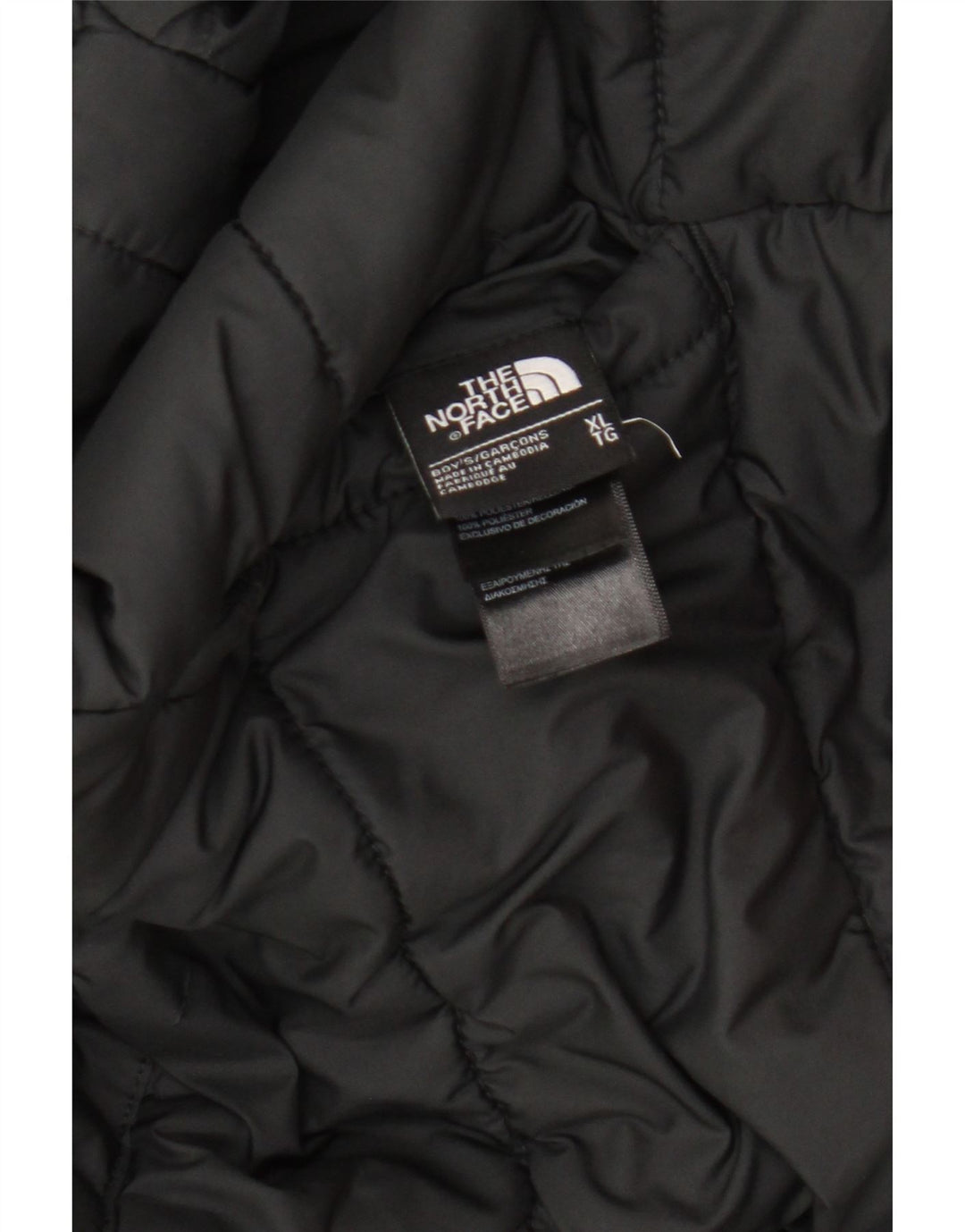 Jachetă căptușită reversibilă cu glugă The North Face pentru băieți 14-15 ani XL negru