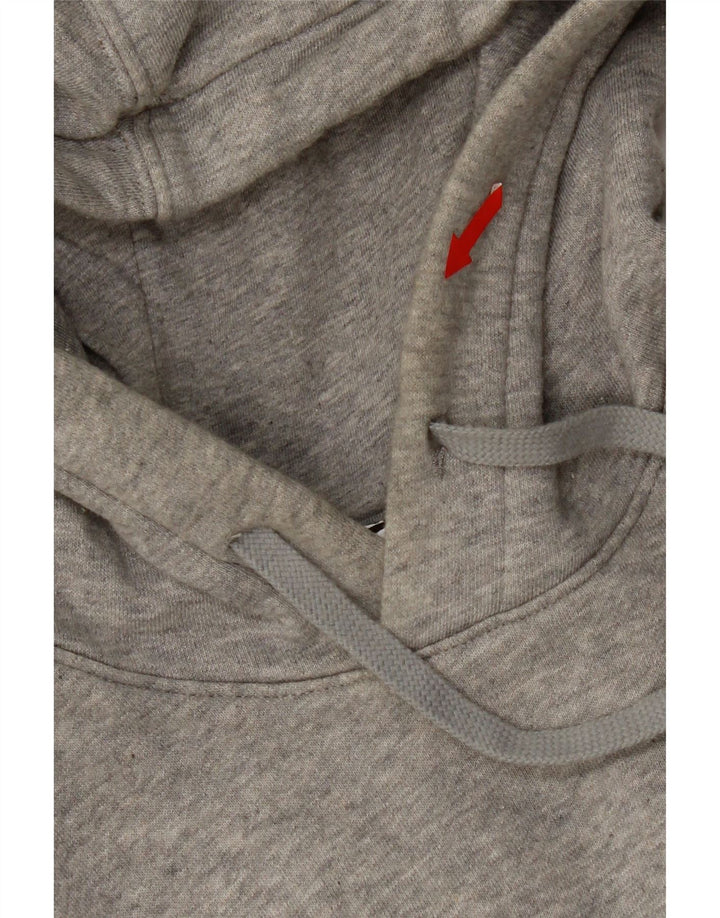 Pulover Nike pentru bărbați cu capota cu grafică, din bumbac cu pete, gri mediu