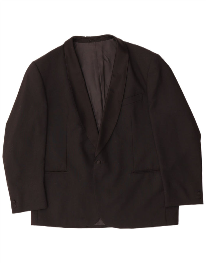 Sacou Wilvorst pentru bărbați cu 1 nasture, UK 42 XL, lână neagră