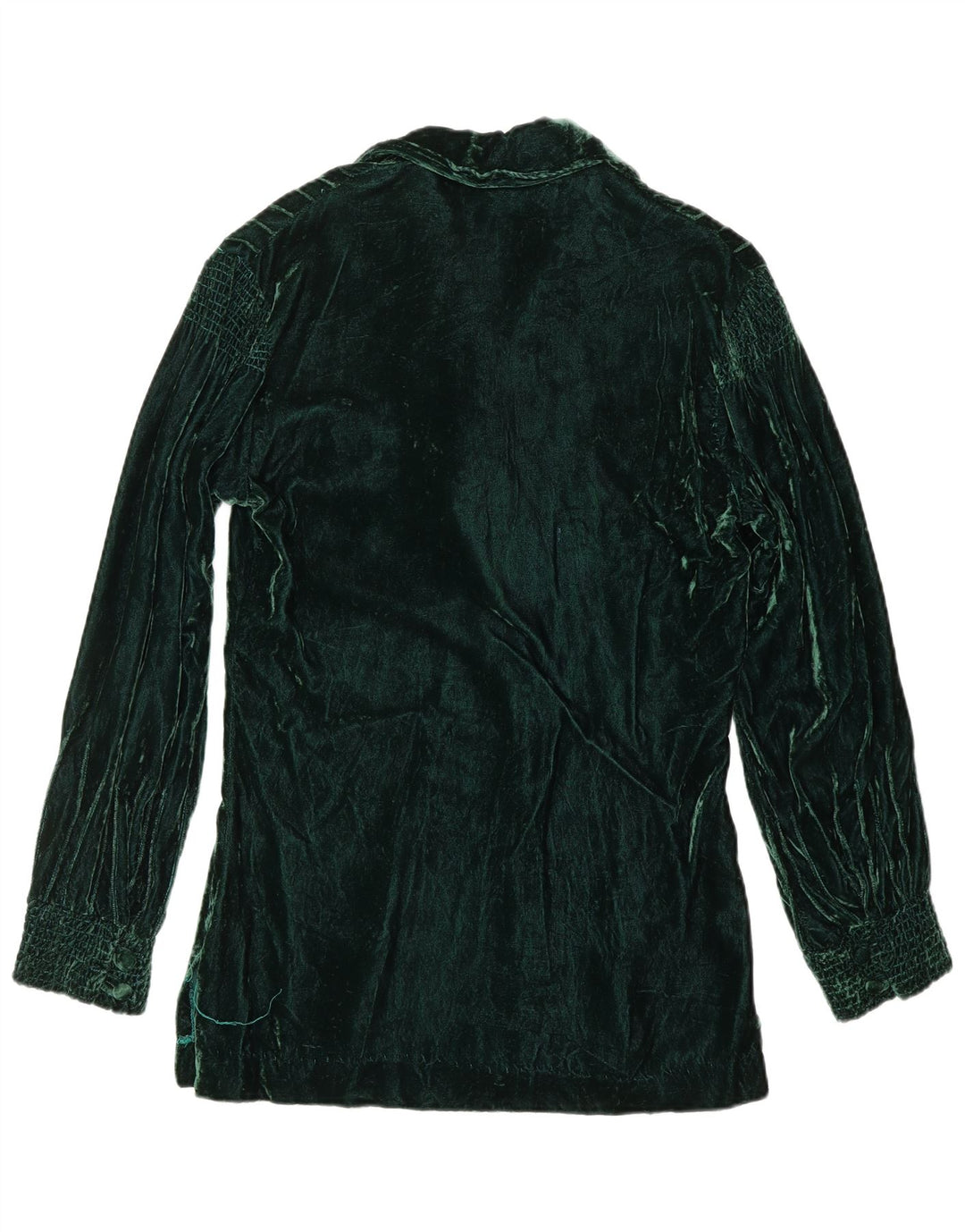 Cămașă pulover din catifea pentru femei VINTAGE US 8 Medium Green