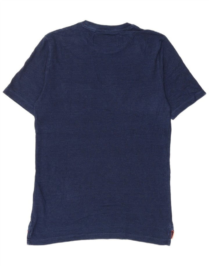Tricou Superdry pentru bărbați Top mic din bumbac bleumarin