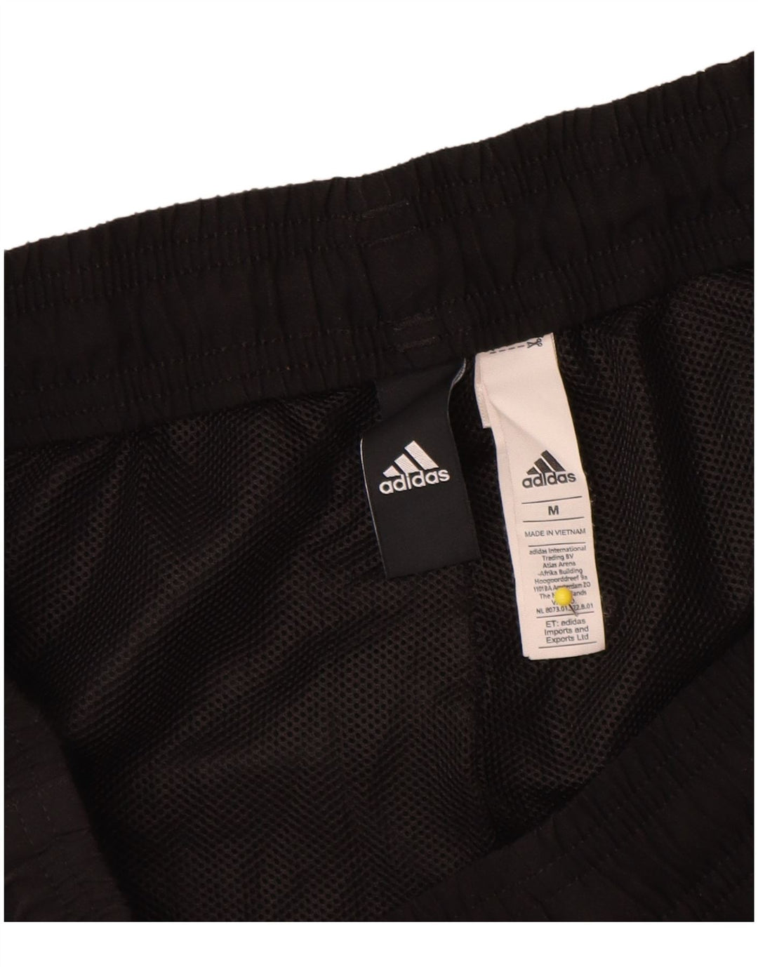 Pantaloni scurți sport grafic Adidas pentru bărbați, poliester mediu negru
