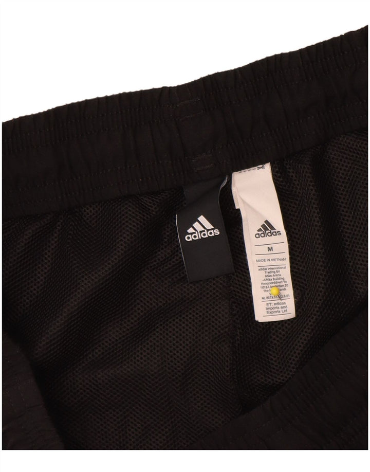 Pantaloni scurți sport grafic Adidas pentru bărbați, poliester mediu negru